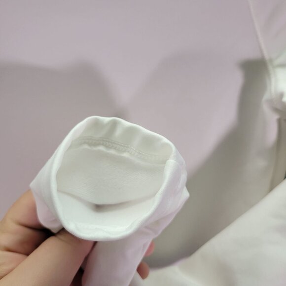 Under Armour Youth L White Long-Sleeve ColdGear Fitted Shirt - Picture 9 of 10